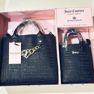 Juicy Couture Black Mom and Me bags Handbag Set
